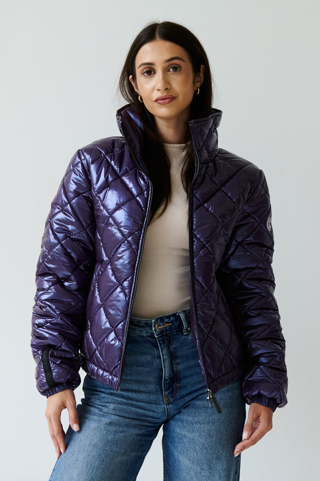 Stella Vegan Down Bomber | Aubergine