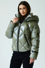 Load image into Gallery viewer, Zoe Down Bomber Jacket | Olive 3
