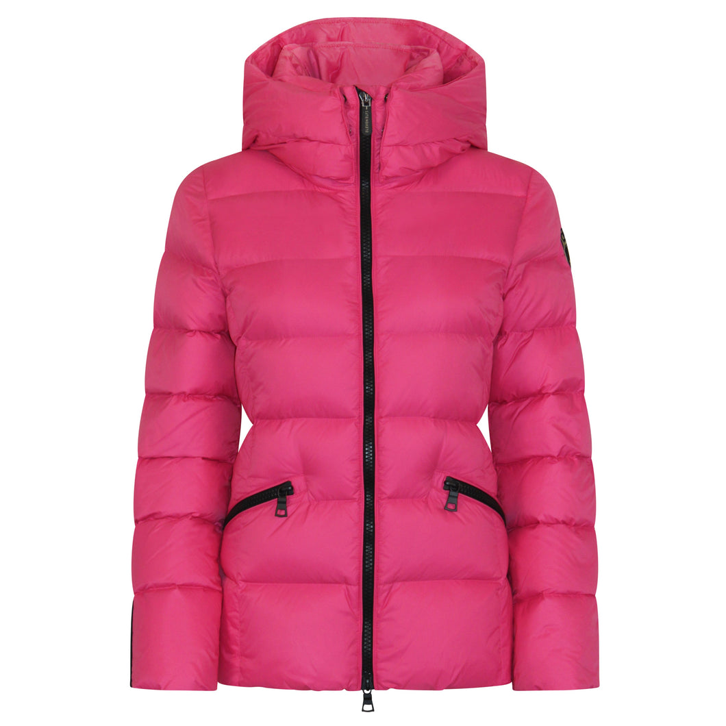 Eira Short Down Jacket | Rose Pink & Black