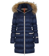 Load image into Gallery viewer, Frost Long Down Jacket | Marine &amp; Linen
