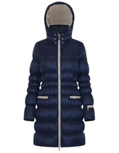 Load image into Gallery viewer, Frost Long Down Jacket | Marine &amp; Linen

