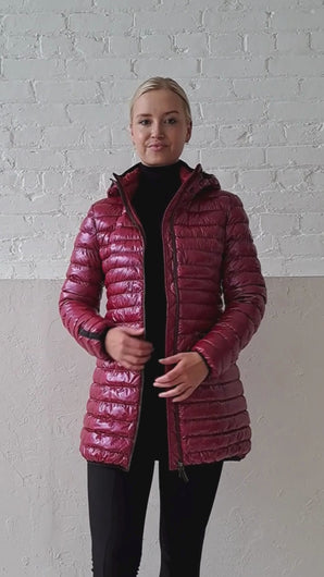 Shannon Vegan Down Jacket  | Dark Lipstick
