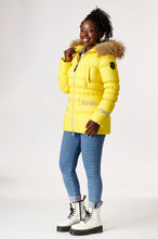 Load image into Gallery viewer, Earth Spirit Long Down Jacket | Bumblebee &amp; Linen
