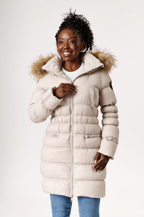Frost Long Down Jacket | Linen