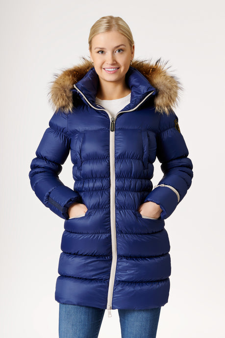 Frost Long Down Jacket | Marine & Linen