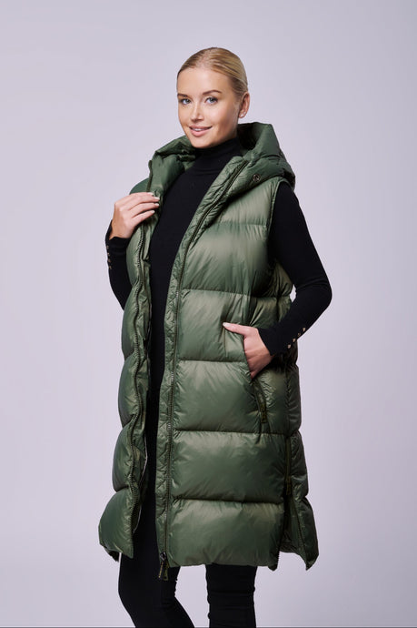 Glaze Down Vest | Military