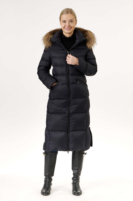 Iclyn Long Down Coat| Black
