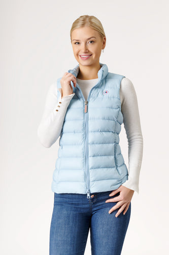 Melian Short Vegan Down Vest | Light Denim