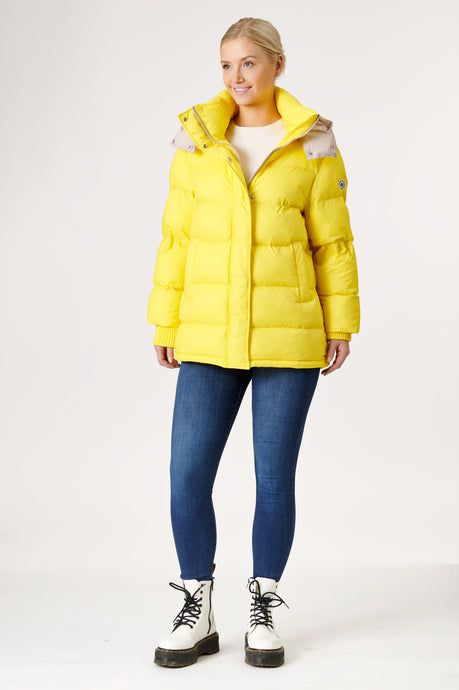 Odelle Vegan Down Jacket | Bumblebee & Linen 3
