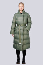 Load image into Gallery viewer, Posh Long Vegan Down Coat | Military 2
